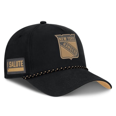  New York Rangers Fanatics Military Appreciation Authentic Pro A-Frame Adjustable Hat - Black

